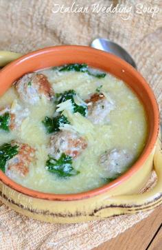 Italian Wedding Soup with Turkey Meatballs and Orzo from willcookforsmiles...