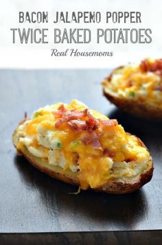 Bacon Jalapeno Popper Twice Baked Potatoes_Real Housemoms