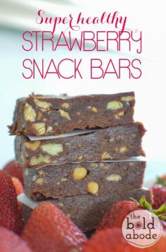 Homemade Strawberry Snack Bars - The Bold Abode