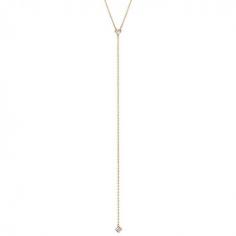 14k diamond lariat necklace