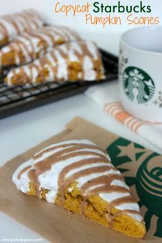 CopyCat Starbucks Pumpkin Scones Recipe. Save on your fall Starbucks addiction and make this delish copycat recipe at home!