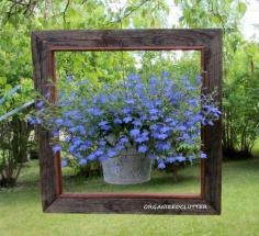 1. Turn an old window frame into a planter | Community Post: 17 Charming Garden Art DIYs