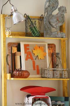 DIY #Fall burlap art home decor craft - Debbiedoo's