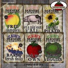 Farmers' Market Party   Garden Birthday  Party Signs