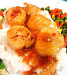 Sweet Chili Scallops - a deliciously sweet & spicy #seafood dinner :) #healthy #recipe