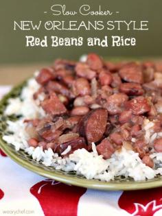 Slow Cooker Red Beans and Rice #slowcooker #crockpot #cajun