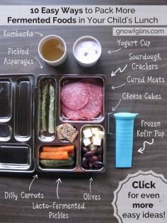 Fermented foods pack a nutritional punch for any meal. But, what to pack and how to provide variety? Here's how to make the most of your child's school lunch with fermented foods -- without adding lots of prep time. [by Kresha Faber]