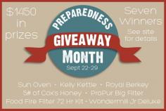Huge Preparedness Giveaway! Ends 9/29/14