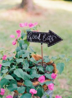Good Eats, photo by Cassidy Carson ruffledblog.com/... #weddingsign #signage #signs