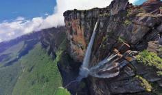 Angel Falls, Venezuela \\ Recognized by the Guinness Book of World Records as the highest waterfall in the world, Angel Falls plummets 3,212 feet (which for some perspective, is about 20 times the height of Niagara Falls).