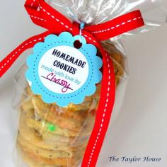 Chocolate chip cookie recipe, tips on making chocolate chip cookies, printable cookie tag