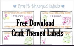 Craft Themed Free Printable Labels