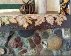 Burlap Fall Leaf Mantel Scarf - super easy to make, absolutely no-sew!