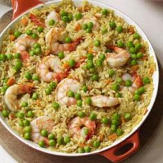 Curry-Spiced Shrimp and Rice. What's for dinner tonight.  Time to use up the shrimp in the freezer!