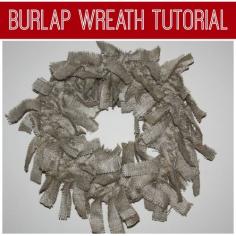 Burlap Wreath Tutorial... the easiest burlap wreath... ever!   via Denise Designed
