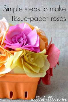 Making tissue paper flowers is a simple process, and all you need are a couple supplies everyone already has in their homes. #craft #papercraft #flowers