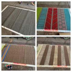 So Awesome!!! DIY Painted Area Rug for Under $40| Craft Remedy