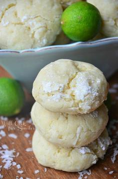 Chewy Key Lime Coconut Cookies - Will Cook For Smiles