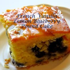 French Vanilla Lemon Blueberry pound cake, moist pound cake