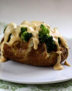 Easy Baked Potatoes with Steamed Broccoi & an AMAZING Cheese Sauce! www.Butterwithasi... #side dishes #potatoes