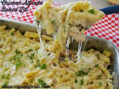 Chicken Alredo Baked Ziti