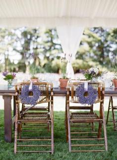 Wedding chairs - Woodinville Lavender Farm Wedding Ideas by Pink Blossom Events (Design/Coordination) + Katie Parra Photography - via Grey likes weddings