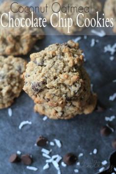 Coconut Oatmeal Chocolate Chip Cookies, healthy & delicious.. the best kind of cookie | www.joyfulhealthy... | #dessert #chocolatechipoatmeal