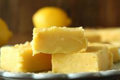 Creamy Lemon Fudge from www.chocolatemoos.... ☀CQ #southern #sweets #treats