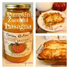 Pumpkin Zucchini Lasagna is yummy, with meat or vegetarian www.Concordcottag... #Lasagna #Pumpkin #Fall #PumpkinRecipe #Recipe #BestofDIY #HometalkEveryday