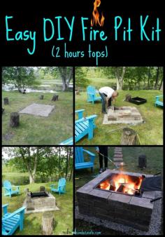 Easy DIY Fire Pit w/ Grill…we put this together in under 2 hours!