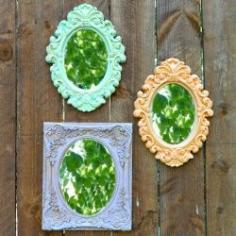 Makeover ornate, plastic dollar store frames with chalky finish paint to give them an expensive, antique feel!