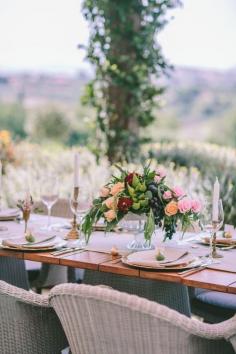 Textured al fresco table design | Photography: George Pahountis - wedshooter.gr  Read More: www.stylemepretty...