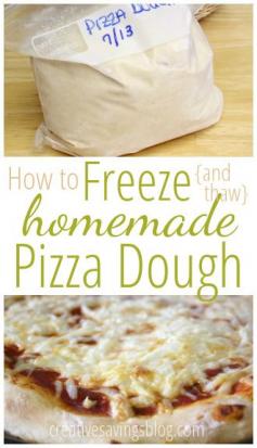 
                        
                            Freezer cooking is SO easy with this tutorial on how to freeze pizza dough. Make a couple batches on the weekend, freeze, and enjoy on a busy weeknight!
                        
                    