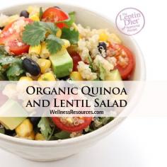 Enjoy this delicious and protein-packed organic quinoa salad!