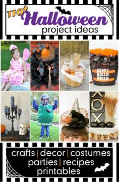 Design Dazzle - Over 110 fabulous Halloween ideas! From costumes to parties, crafts and home decor, recipes and free printables, we have so many fun ideas to share!