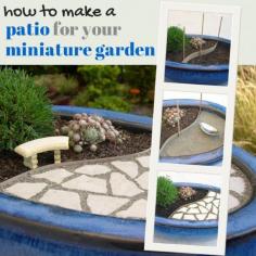 
                        
                            How to make a patio for your miniature garden - Step by step instructions from Gardening in Miniature author Janit Calvo
                        
                    
