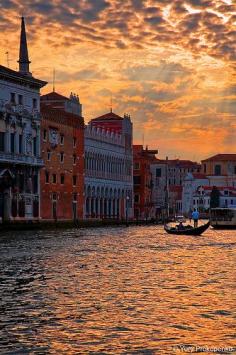 Sunset over Grand Canal, Venice, Italy