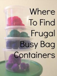 
                        
                            This is a great tip for where to find cheap containers for busy bags, quiet time play, or homeschool activities.
                        
                    