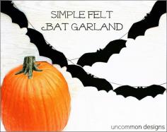 
                        
                            Simple Felt Bat Garland by Uncommon Designs
                        
                    