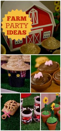 
                        
                            A farm themed birthday party with denim, red gingham and adorable tiny treats!  See more party ideas at CatchMyParty.com!
                        
                    