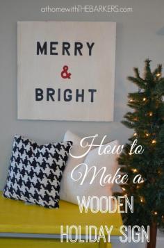 How to make a DIY Wooden Holiday Sign
