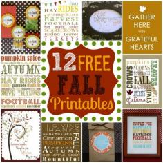 12 Free Fall Printables