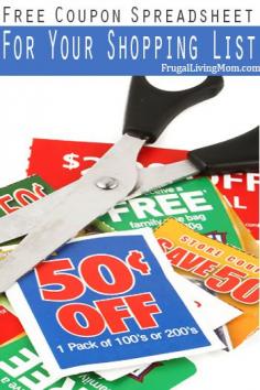 Love to #coupon? Get organized with this free spreadsheet.