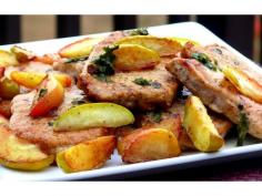 Pork Cutlets with Sweet and Sour Apples from NoblePig.com