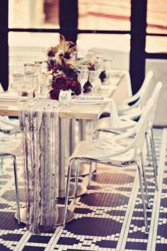 
                        
                            Silver sparkly wedding table: www.stylemepretty... | Photography: Tamiz Photography - tamizphotography....
                        
                    