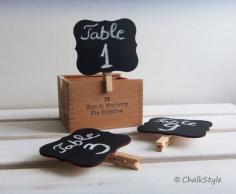 
                        
                            10 Mini CHALKBOARD CLIPS for Wedding Table Numbers by ChalkStyle, $28.50
                        
                    