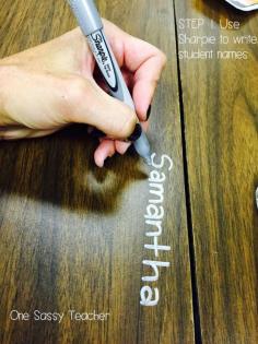 
                        
                            Hello Permanent Marker, Good-bye Name Tags - This REALLY Works! Blog post from One Sassy Teacher
                        
                    