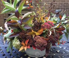 Bring the beauty of fall indoors with a fall foliage centerpiece. www.gardenmatter.com