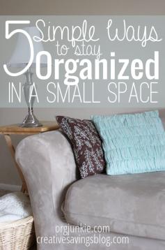 If you've ever lived in a tiny apartment, you know what a pain it can be to find room for all that stuff! Here are the best tips to stay organized in a small space, whether you are trying to downsize, or make the most of temporary housing.