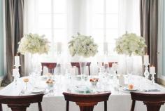 White wedding table: www.stylemepretty... | Photography: Kibogo Photography - www.kibogophotogr...